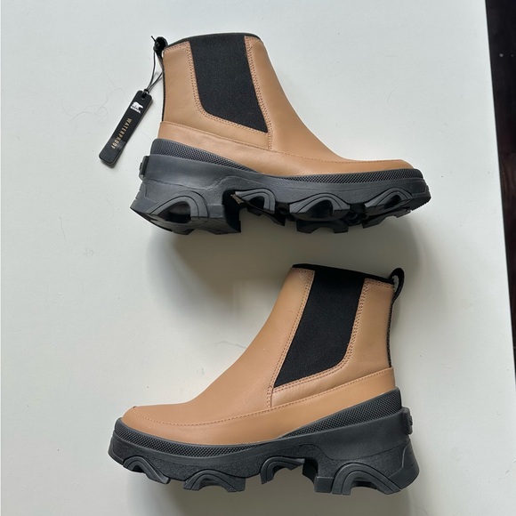 NEW Sorel Brex Waterproof Chelsea Boot Tawny Buff Tan Ankle 8 - Picture 1 of 8